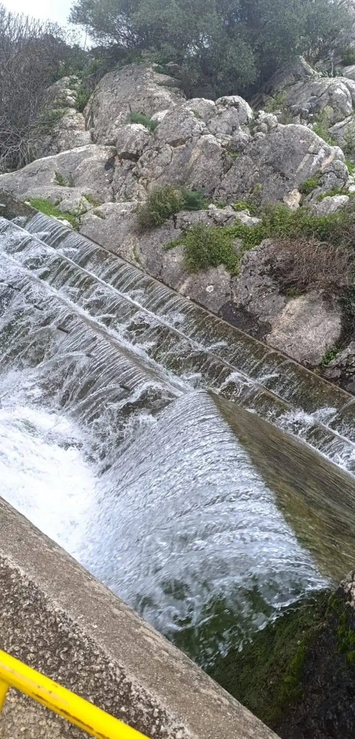 Agua descendiendo por el paraje de la Fuente de los Cien Caños