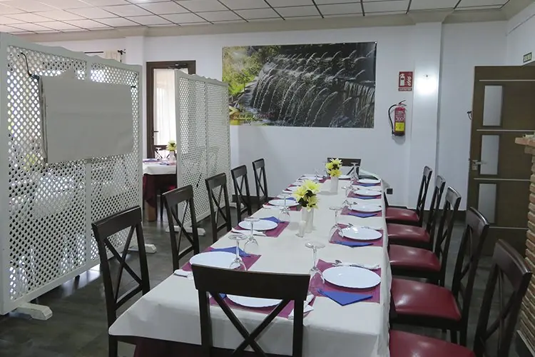 Espacio reservado de uno de los salones de Venta El Cortijuelo